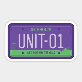 Unit 01 License Plate Sticker